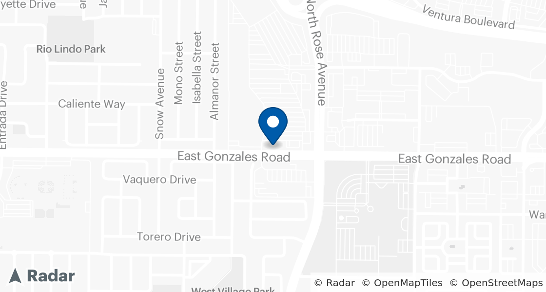 Map of Dairy Queen Location:: Shopping @ The Rose, Oxnard, CA, 93030-0657